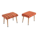 Set of 2 beech stools, Sweden, 1960