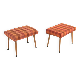 Set of 2 beech stools, Sweden, 1960