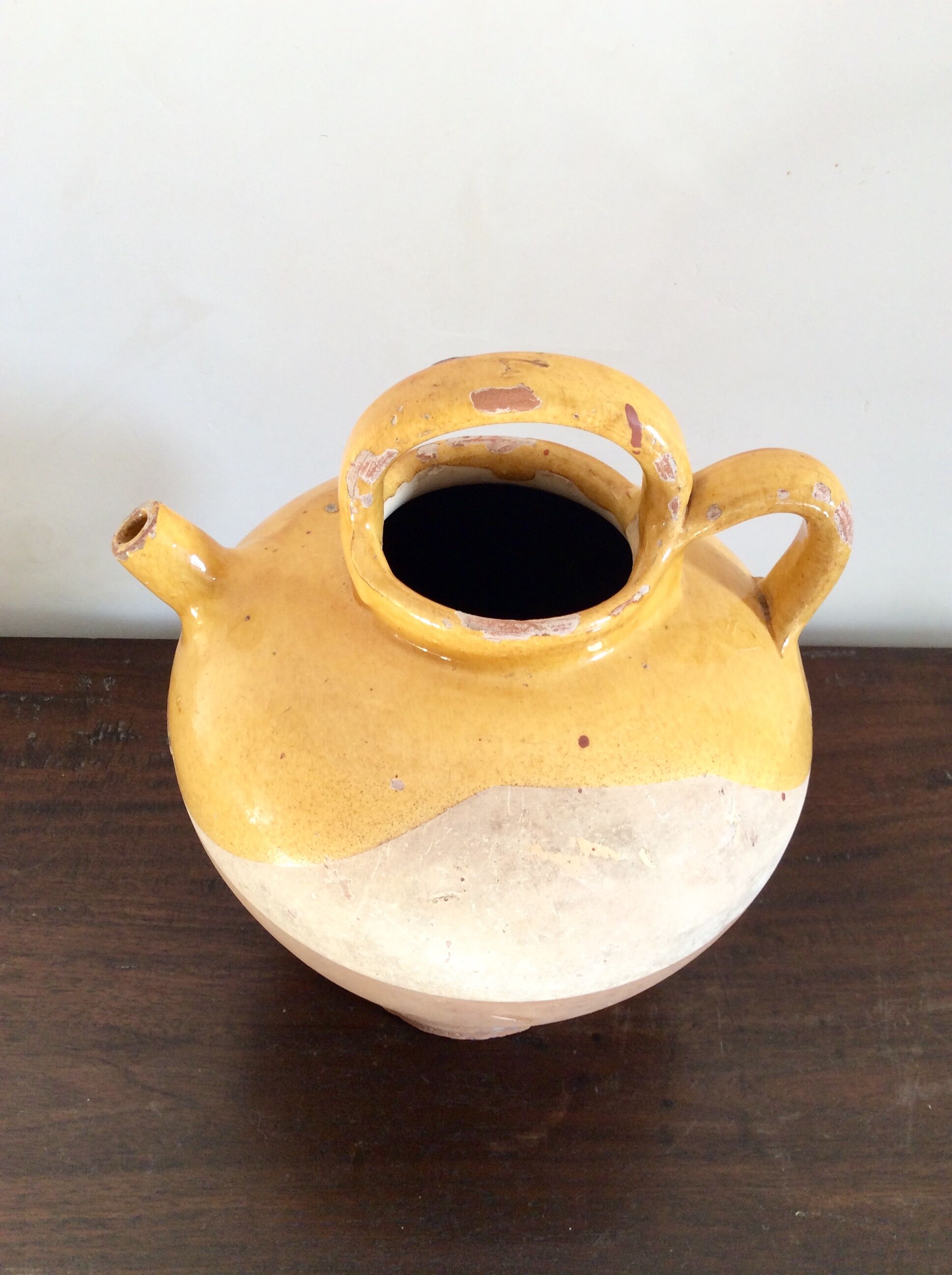Yellow glazed jug