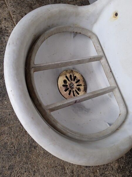 Water fountain, sink enamelled cast iron sink, ep 1950