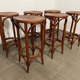 Set of 6 Thonet bar stools