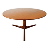 Danish Design Coffee Table Round Teak Bernhard Perdersen 1950s 60s Midcentury