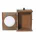 Little old wall showcase box has clock patina of origin india