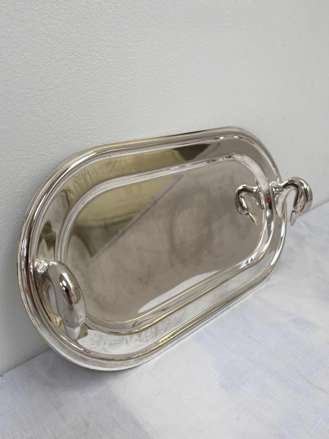Silver metal dish