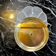 Shell wall lamp, opaque glass, italy, 1980
