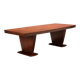 Large vintage wooden and brass table, design, Italy, 1940s-1950s