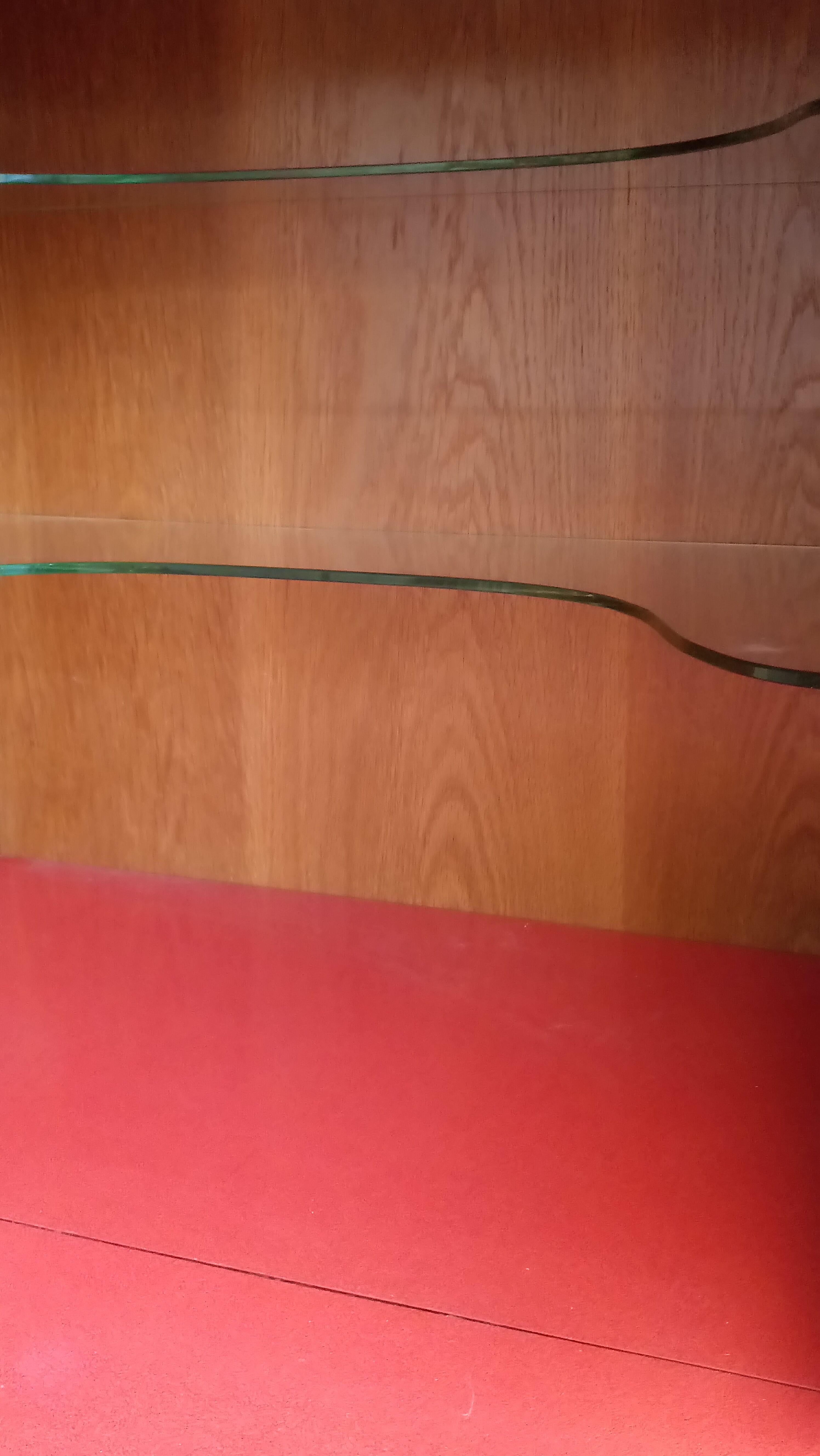 Bar work French formica red-pink and oak circa 40 Francisque Chaleyssin