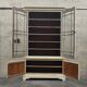 Old school library, white patinated two-body dresser, year 1888