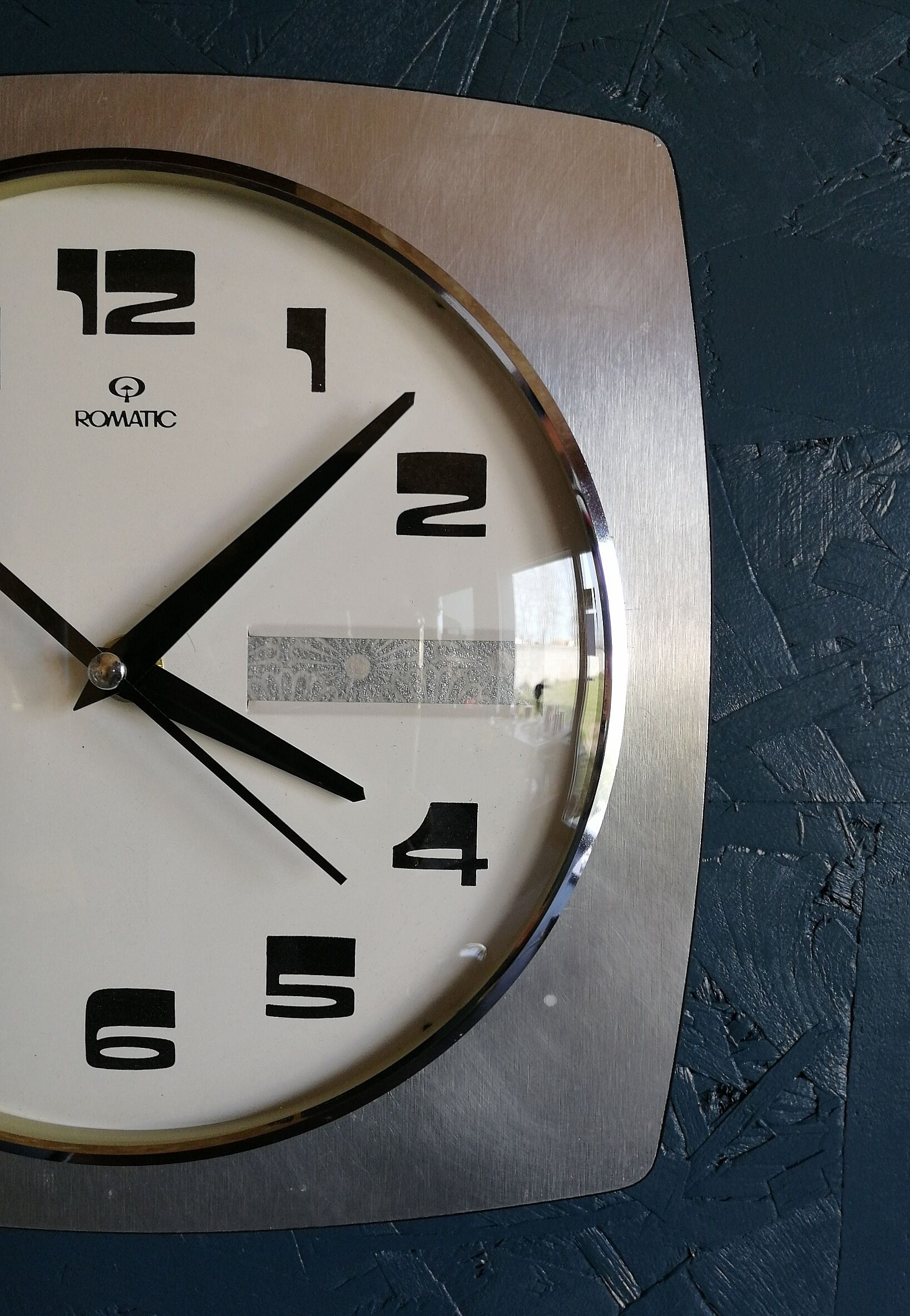 Vintage clock, "Romatic Silver" wall clock