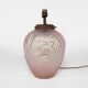 1930s British Jobling Art Deco Pink Matt Glass Table Lamp