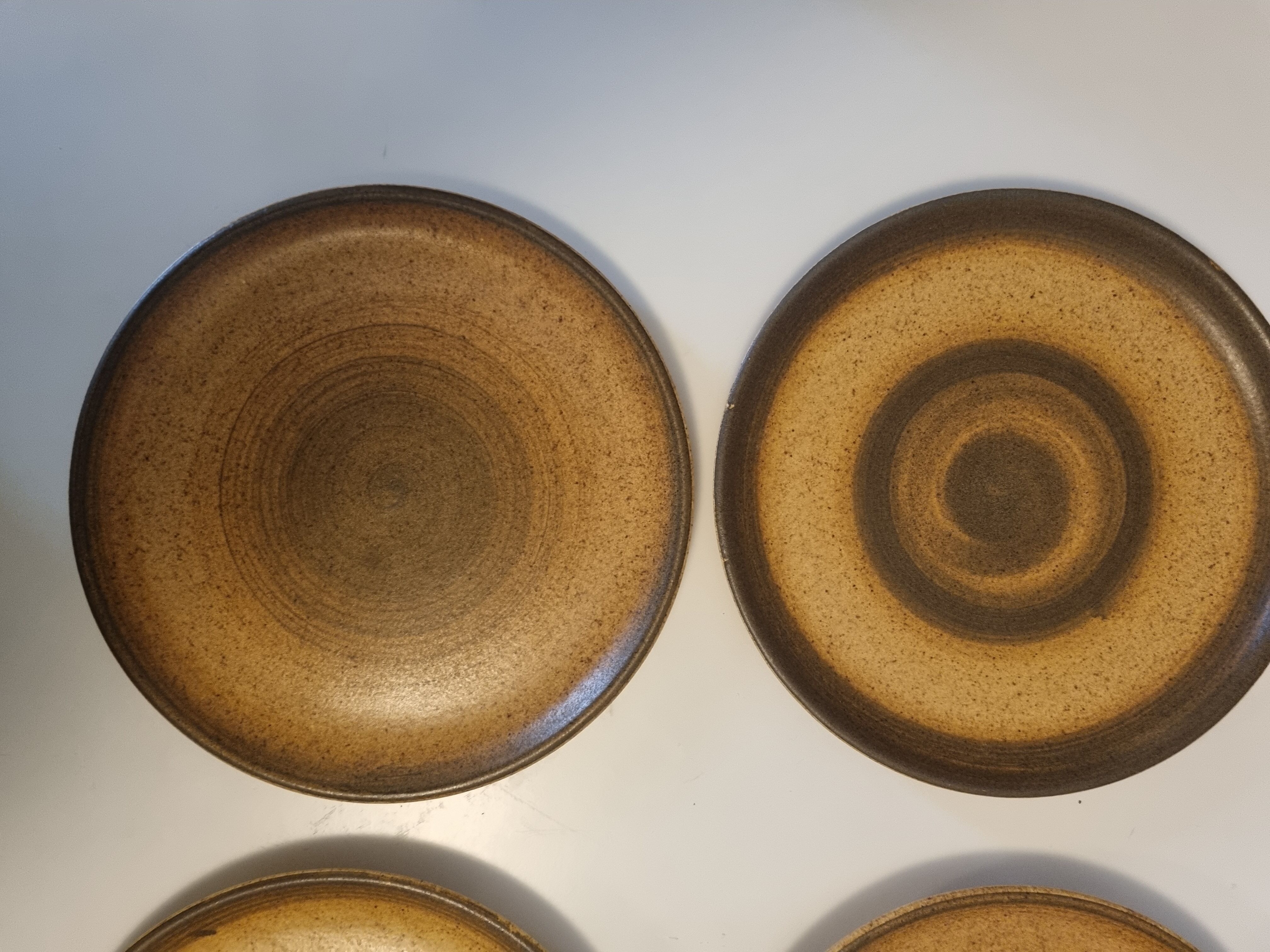 6 flat plates in Longchamp stoneware