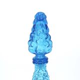 Empoli blue glass carafe bottle, 1960s