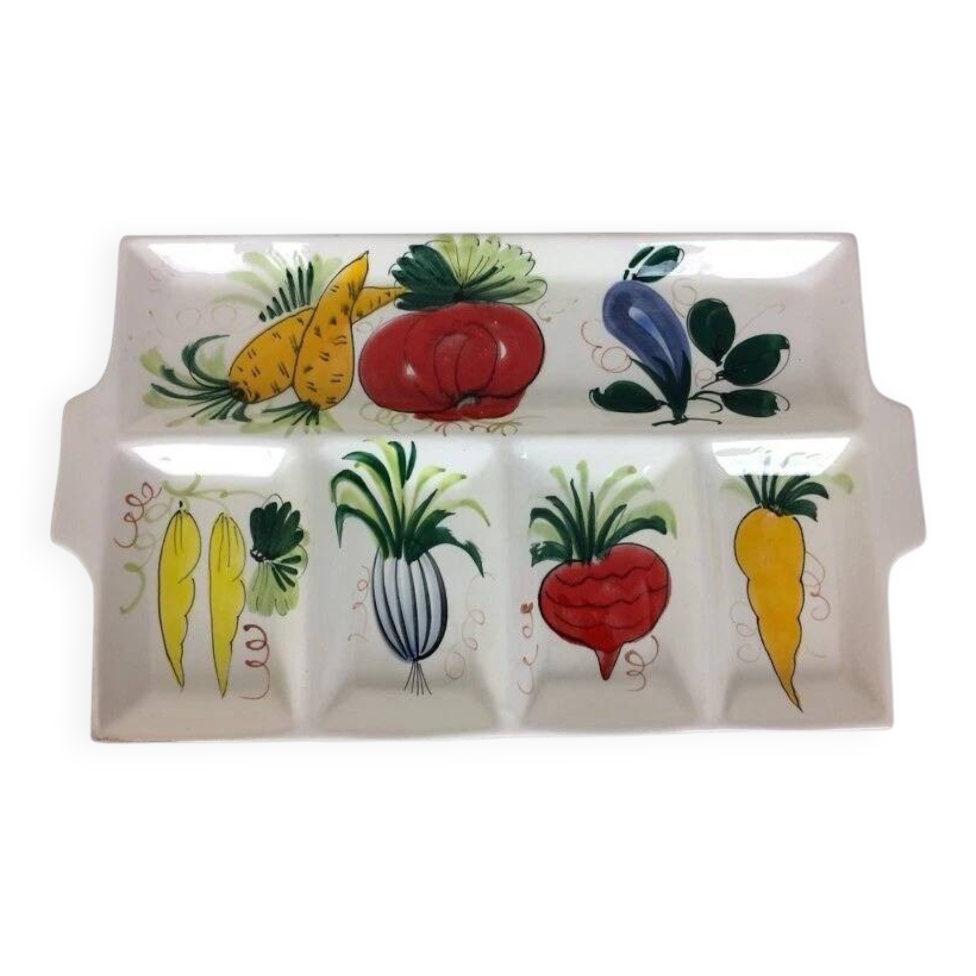 Italian ceramic platter for appetizers.