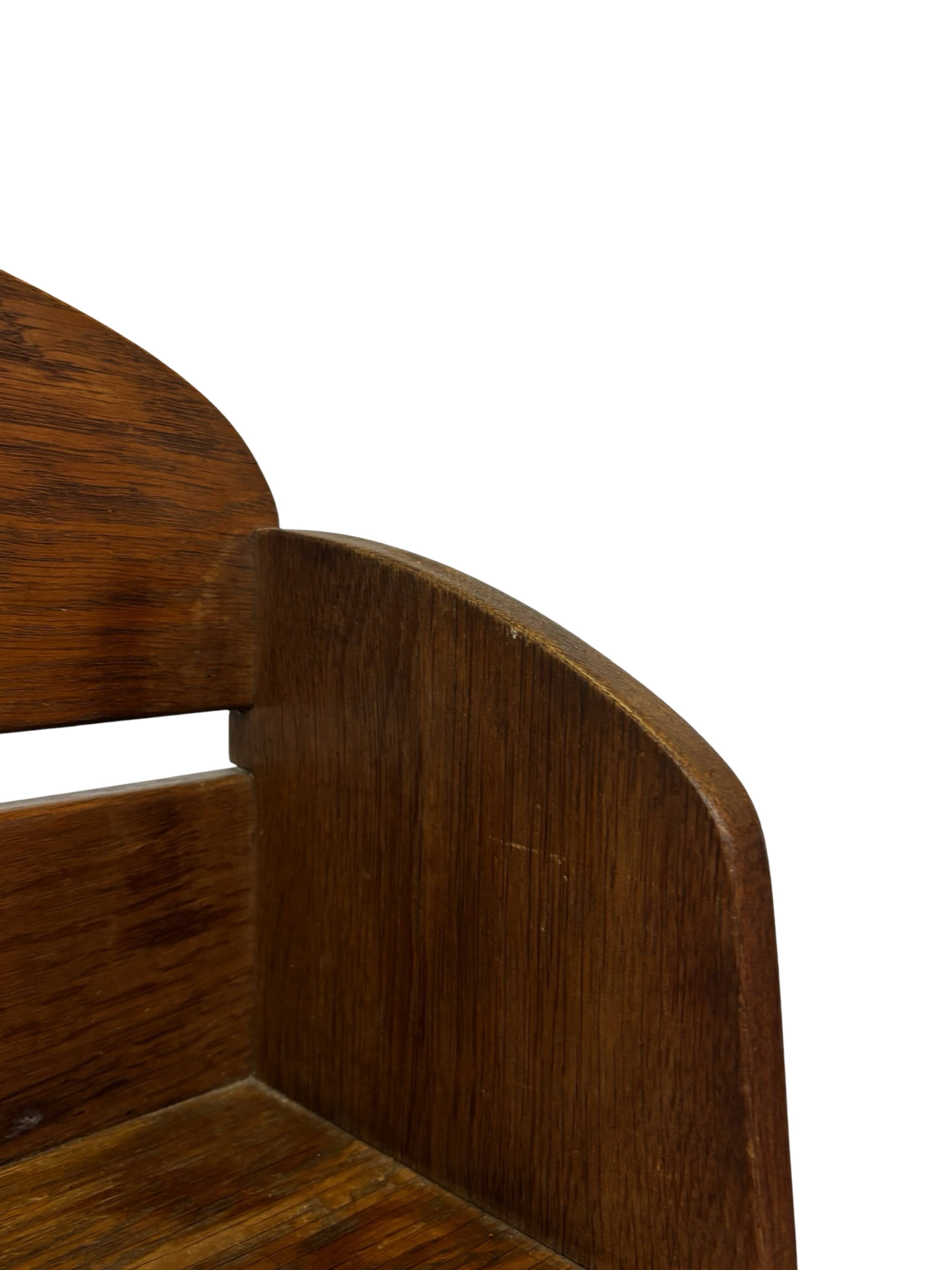 Art Deco Oak compact bookcase minimalist design