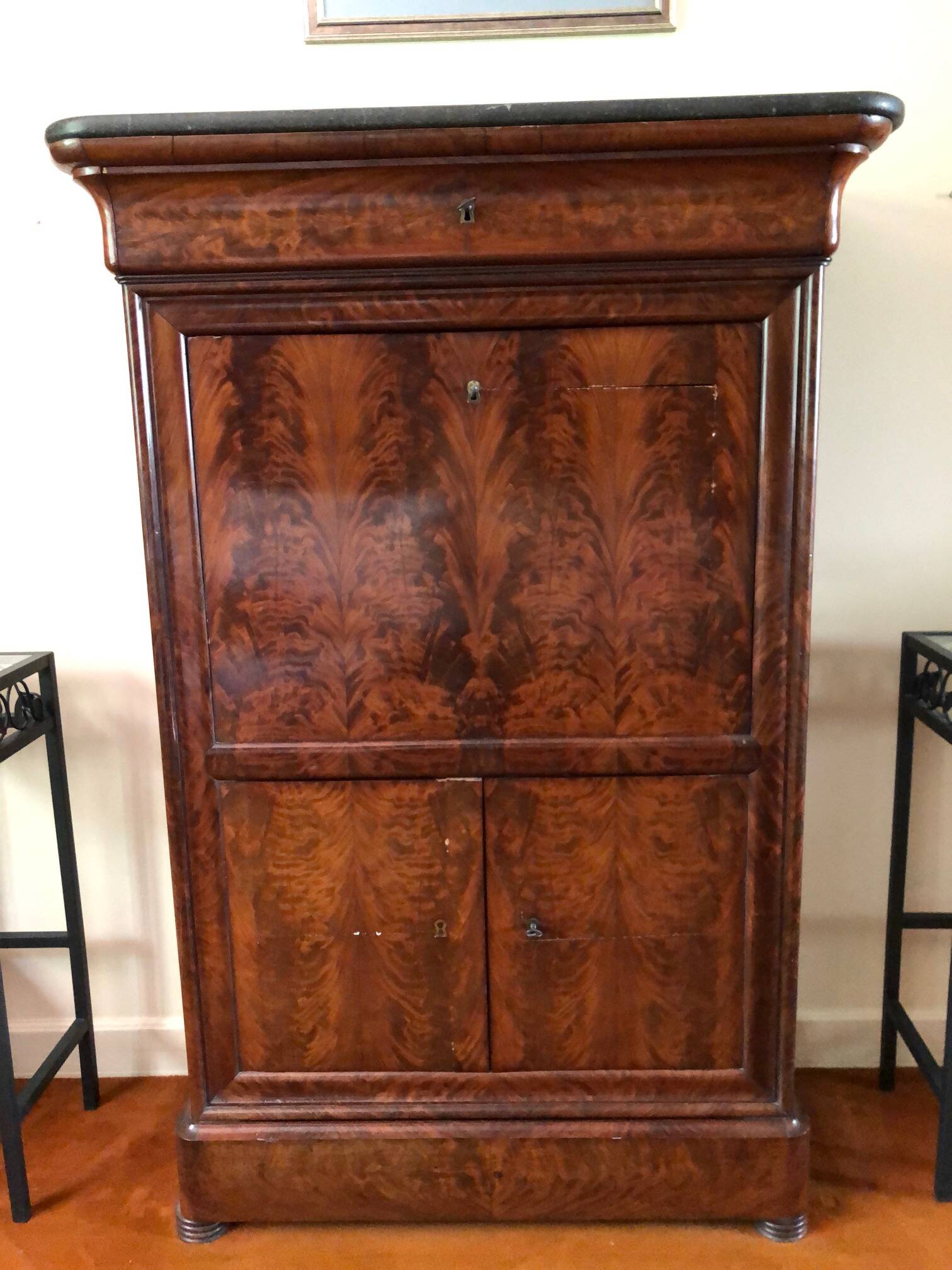 LOUIS PHILIPPE PERIOD MAHOGANY SECRETARY