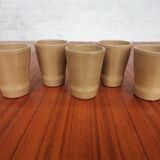 Set of 5 vintage stoneware cups