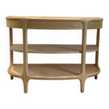 Contemporary console in ash wood.