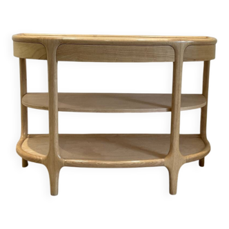 Modern console in ash wood