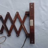 Zig zag wooden wall light from the 60s