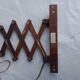 Zig zag wooden wall light from the 60s