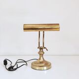 Golden brass desk/banker's lamp