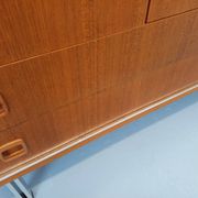 Vintage Scandinavian modernist wardrobe in teak and metal from the 1960s.