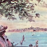Affiche SNCF sur la Côte d'Emeraude