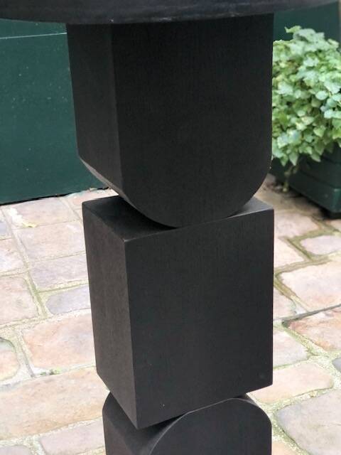 Sellette - Table d'appoint en bois teinté noir