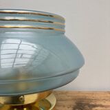 Vintage blue opaline table lamp