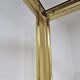 Italian design shelf chrome gilded metal and mirror glasses 70s