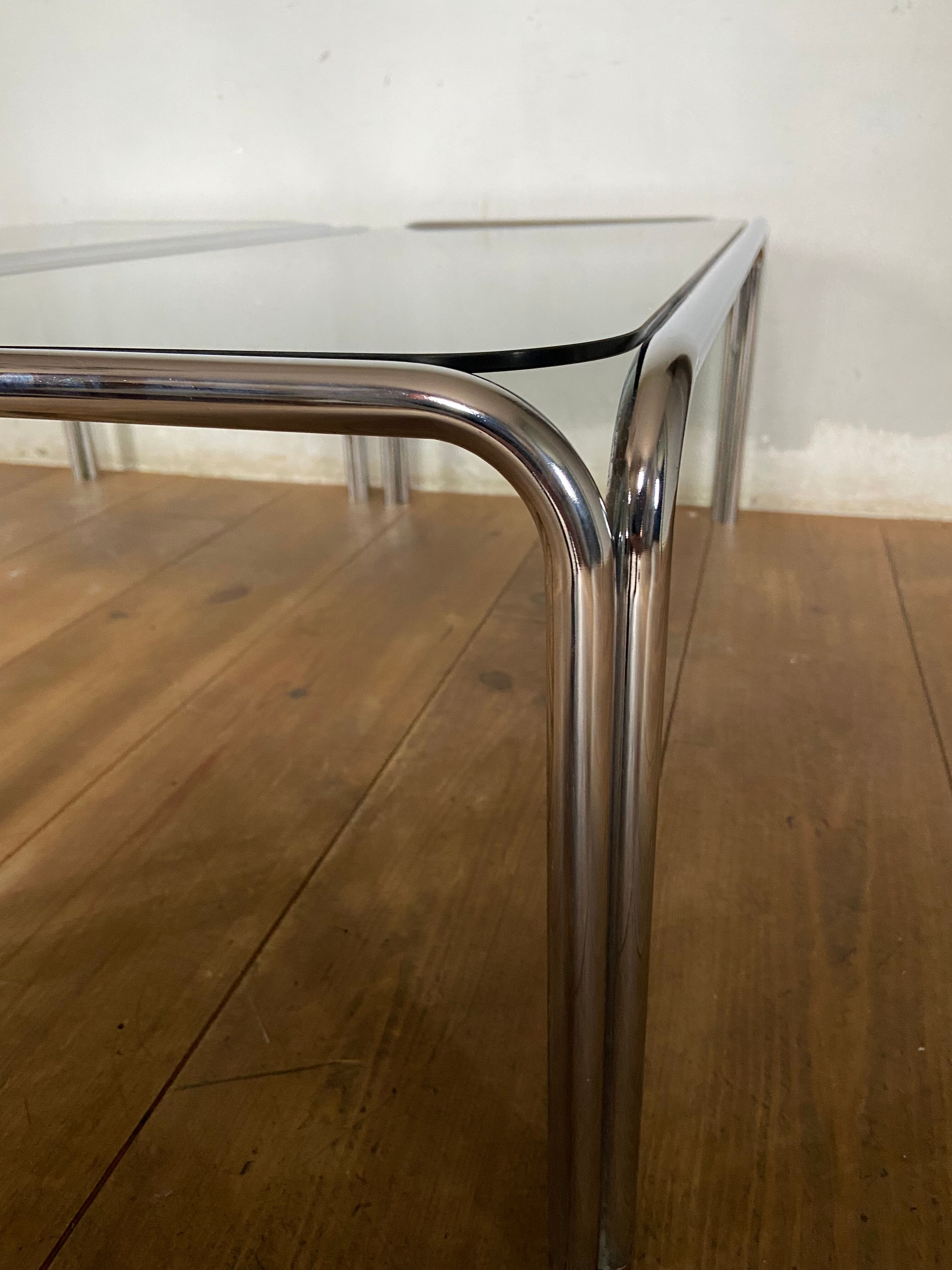 Pair of sofa ends / coffee table chrome year 70