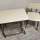 Vintage school desk and chair set, from Spain