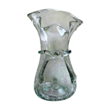 BIOT vase in transparent glass and cracked effect