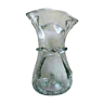 Vase de Biot en verre transparent et effet craquelé