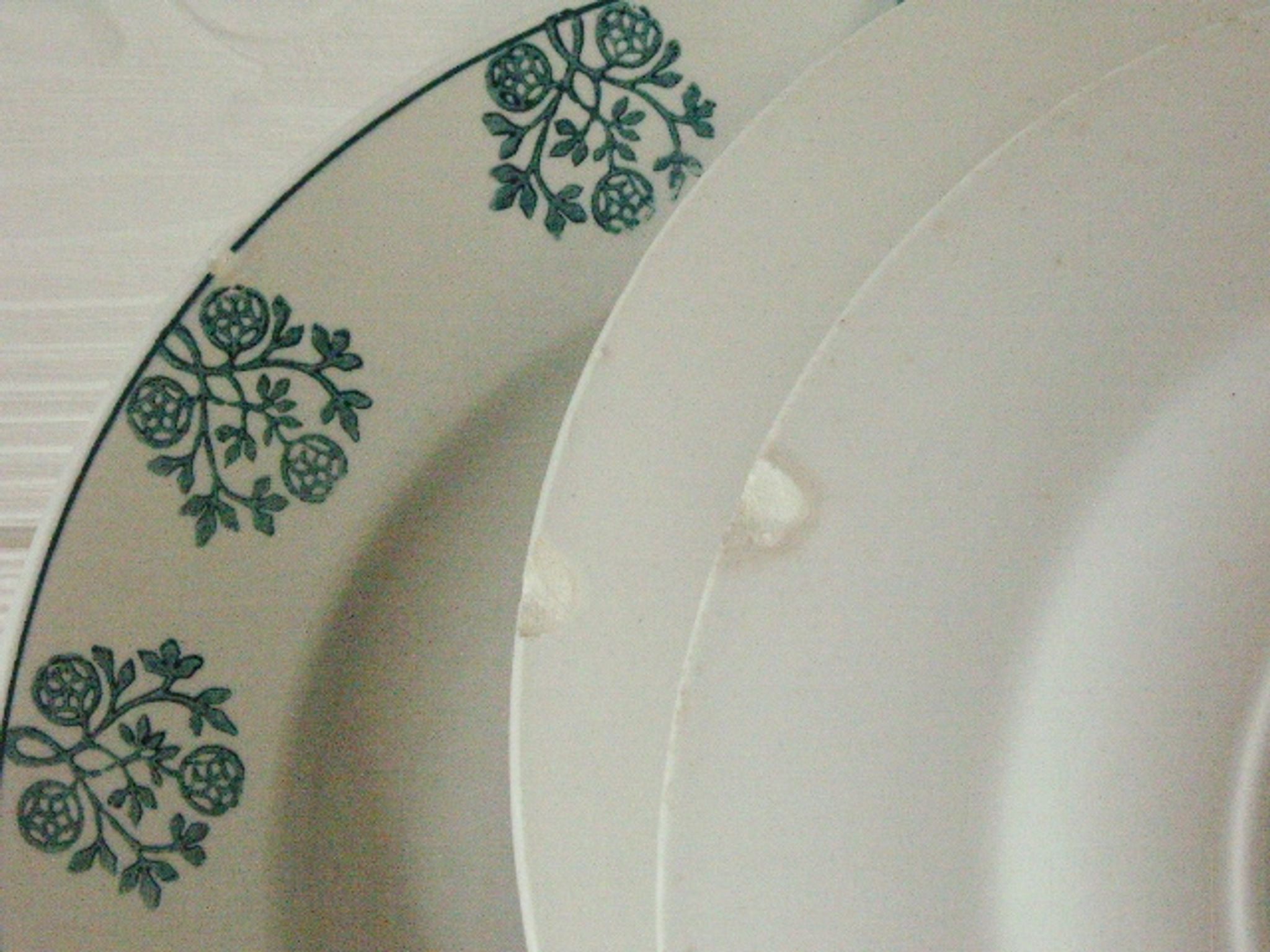 Lot 5 old Flat Plates Digoin - Sarreguemines Art Deco