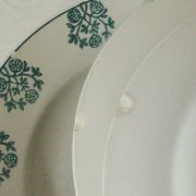 Lot 5 old Flat Plates Digoin - Sarreguemines Art Deco