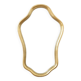 Golden mirror in wood and gold leaf