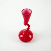 Red vase, Swing Vase, Danish design, manufactured by Normann Copenhagen