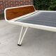 Vintage meridian in teak steel steel hairpin country leg down 60s