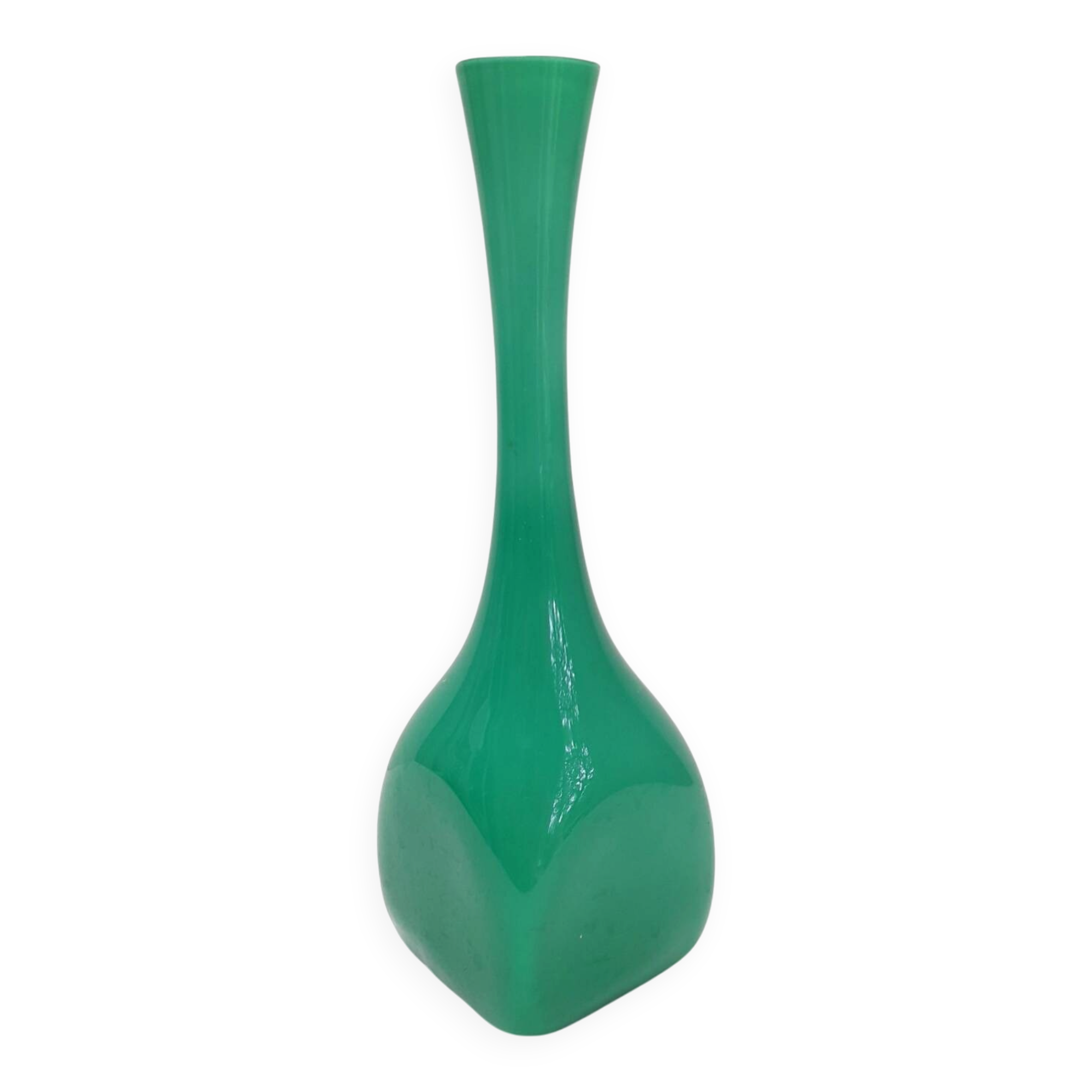 Vase suédois en opaline verte