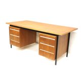 Large vintage teak wood desk/executive desk from the 1960s