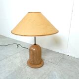 Vintage travertine table lamp, 1970s