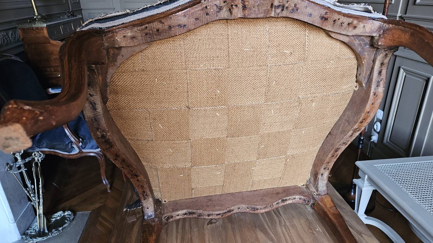 set of 4 Louis XV armchairs with queen's backs
