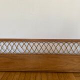Wooden and rattan headboard