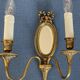 Pair of mirror wall lights in bronze - Maison Lucien Gau, Paris