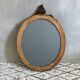 Miroir mural en bois vintage avec ornements floraux – Miroir ovale