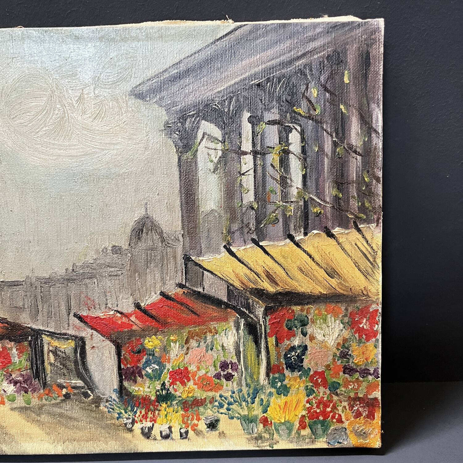 Tableau 1959 "The Flower Market of La Madeleine"