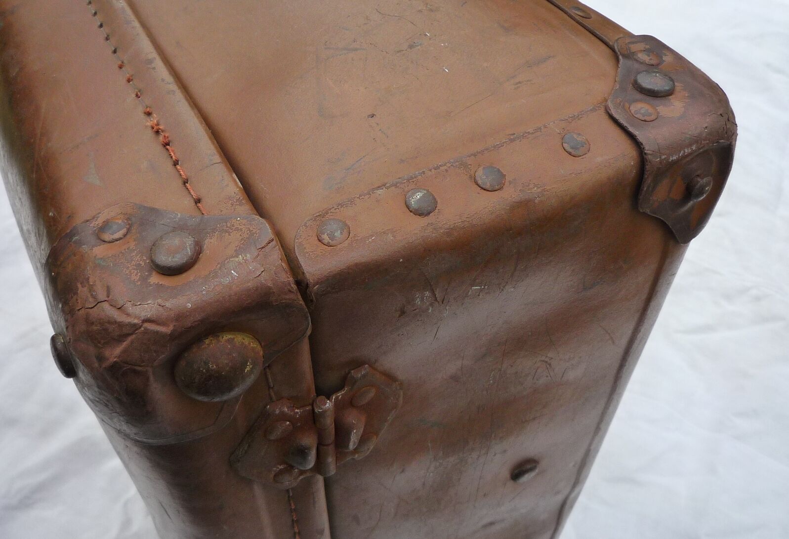 Suitcase old vintage leather