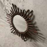 Rattan sun mirror
