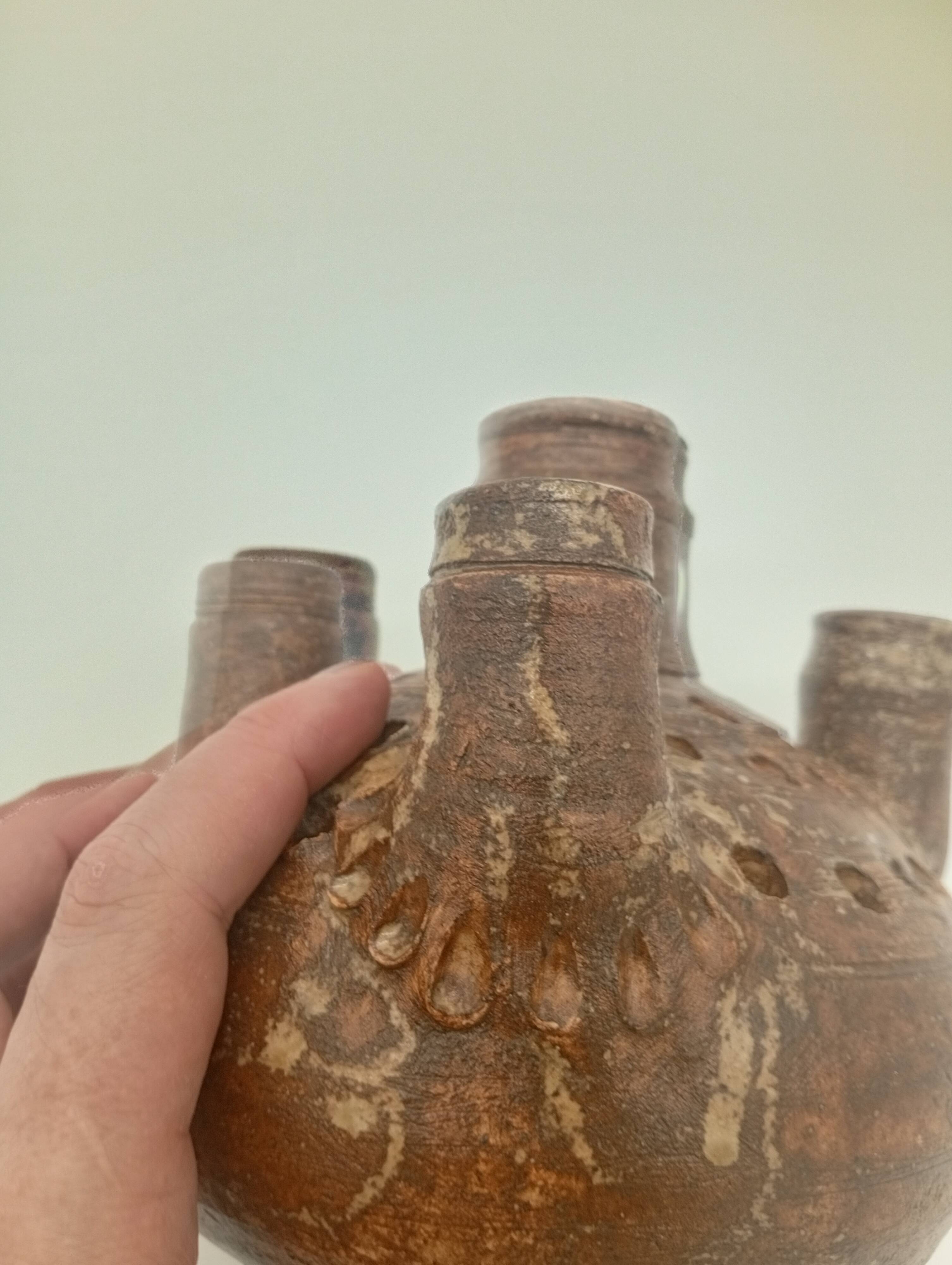 Vase Stoneware Multiple Fireplaces Pottery la Hulotte Caylus Ceramic Studio